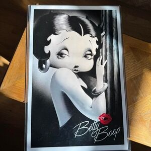 Universal Studios Betty Boop Art Print Black White Red Kiss Vintage Style